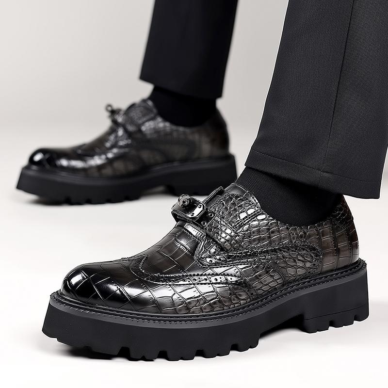 Fashion Fashion Casual Slip-On Footwear Thick Sole Breathable Dress Shoes Comfortable Walking Shoes for Men 2025 Men's Platform Loafers