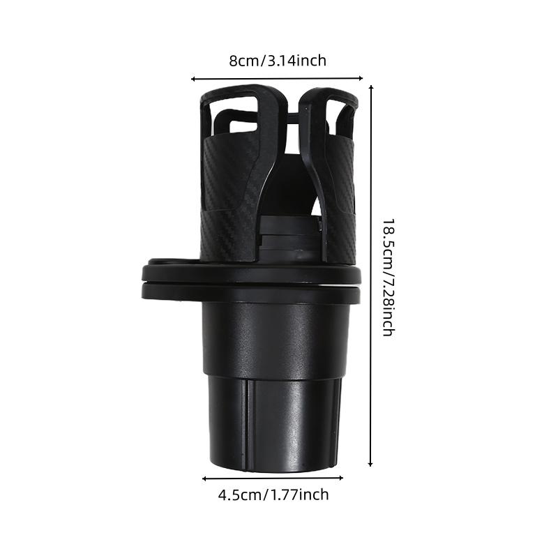 2 in 1 Car Cup Holder Expander 360 Degree Adjustable Base Drink Holder Anti-Shake Stable Auto Bottle Holder Organizer