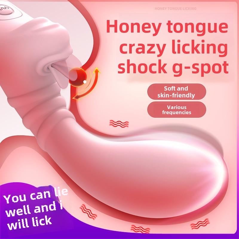 Rhythmic Tongue Licking Slapping Vibrator Female Rechargeable Masturbator Vibrator Adult Erotic Sex Products