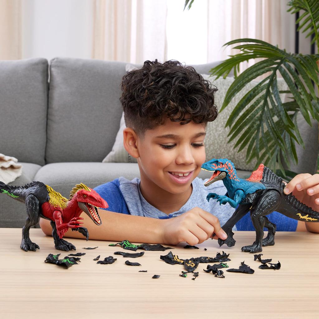 Mattel Jurassic World Tear-Off Dinosaur Excavation Surprise A Assortment Kids Figures Dinosaur Figures 2 Figures per Box Set Ages 6 and Up Multi JKN04