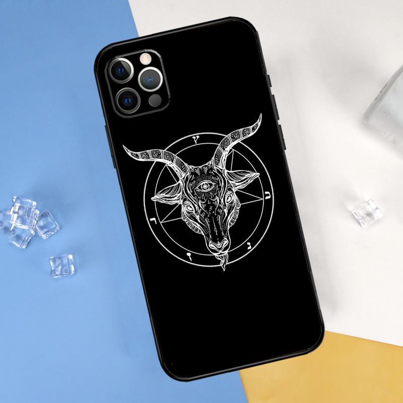Gothic Witch Satan Phone Case For iPhone 16 15 13 11 12 14 Pro Max Mini X XR XS Max Plus Soft Cover