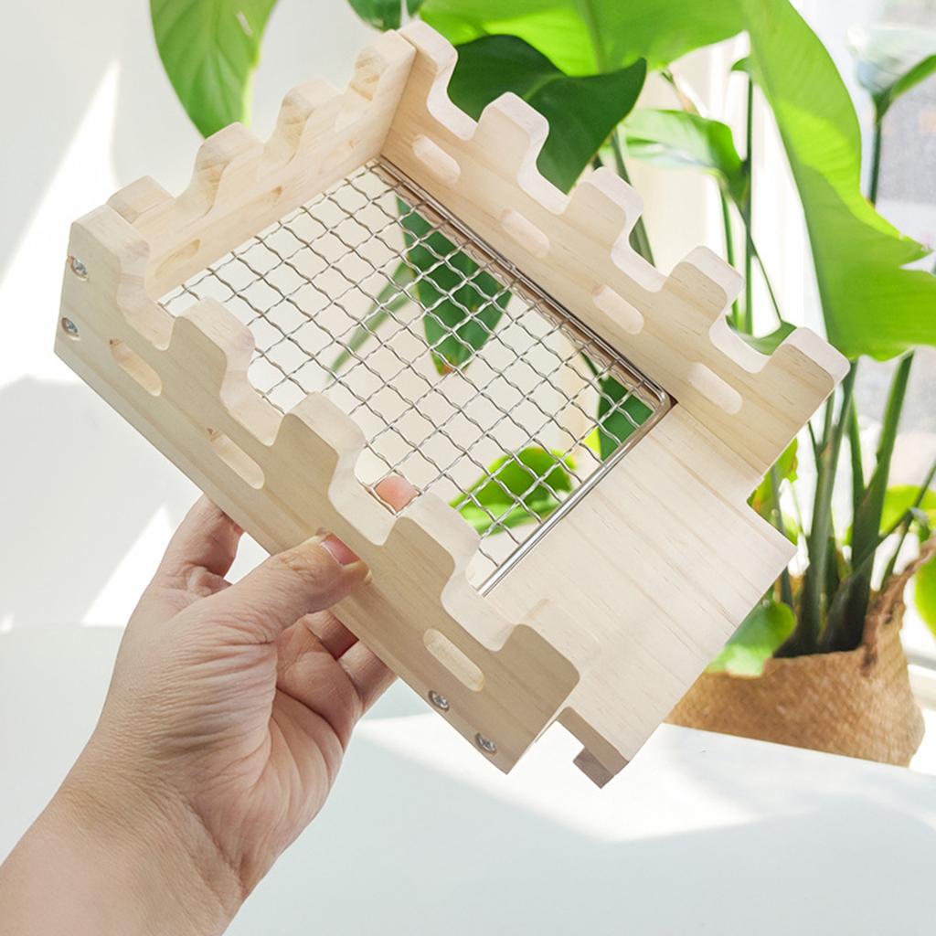 Wooden Bunny Hiding House Hamster Villa Nest Small Animal Habitat for Chinchilla Ferret Rabbit Hedgehog Pet Supplies
