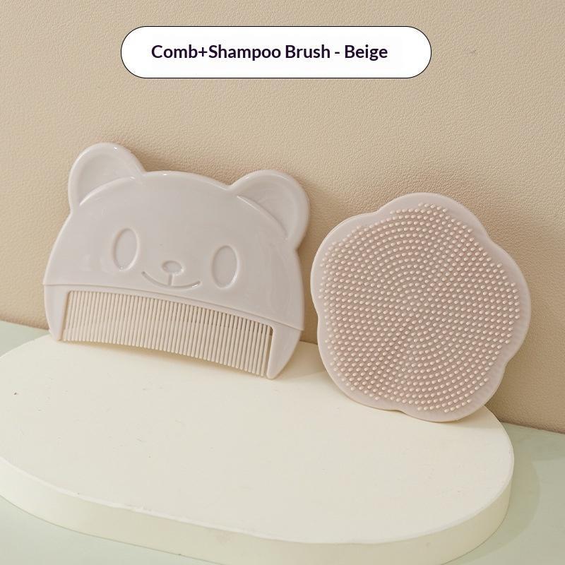 Set de 2 Piezas Masajeador de Cabeza de Silicona para Bebés Peine para Grasa Craneal Fetal Peine Suave para Baño de Niños Pequeños Limpieza del Cabello de Recién Nacidos Accesorios para el Cuidado del Bebé