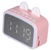 Mini Cartoon Clock Bluetooth Digital Speaker Multifunctional Smart Set Alarm Clocks for Bedroom OfficePink