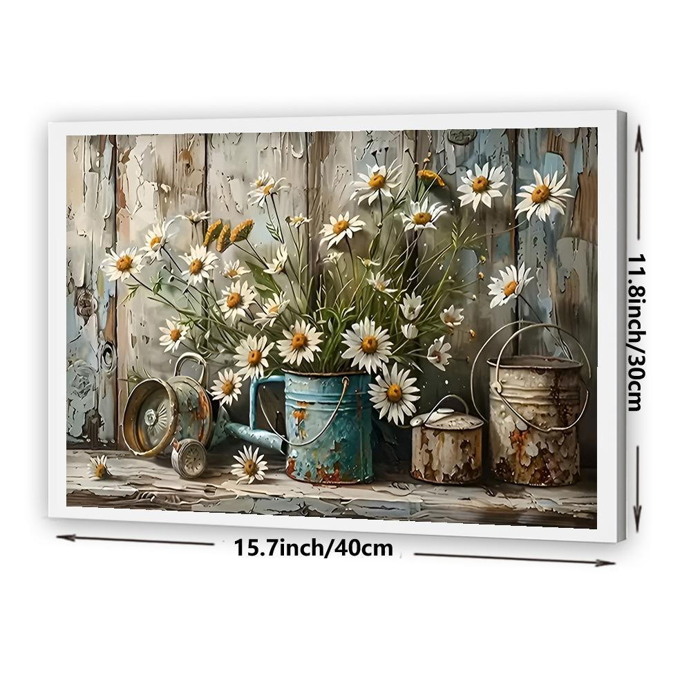 Floral Canvas Wall Art Painting with Frames for Living Room Bedroom Decor Pictures Housewarming Gift