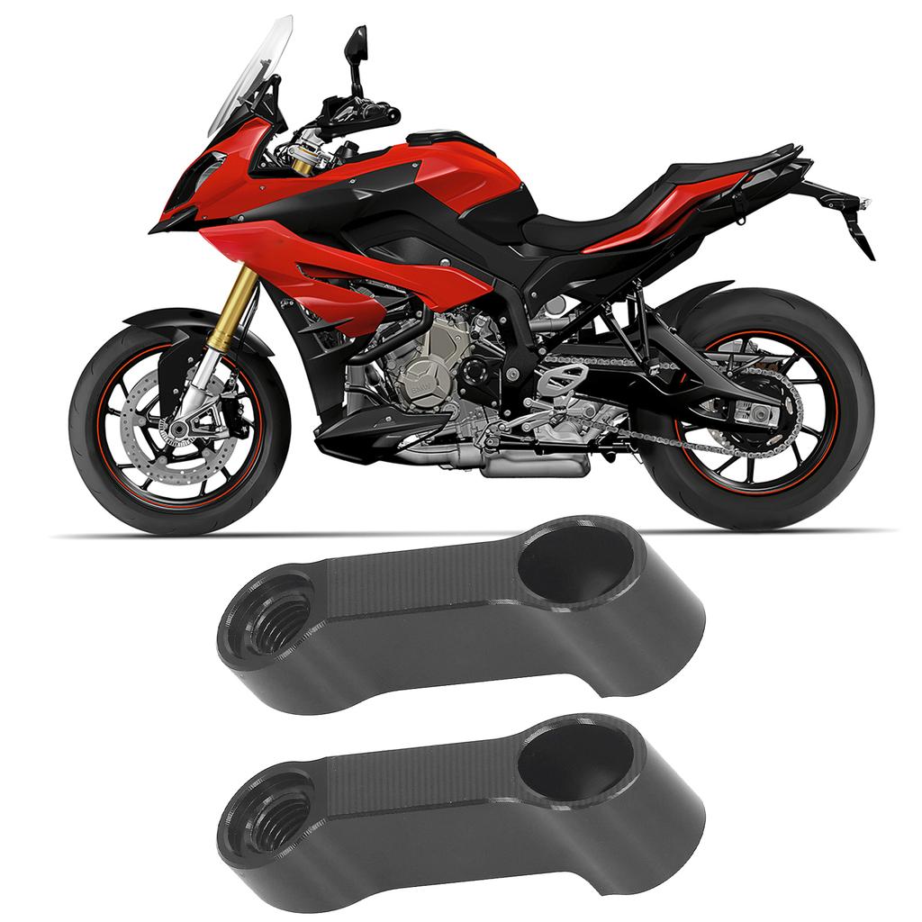 10mm Mirror Risers Extenders Aluminium Alloy Spacers Extension Adapter Kit for F900XR F900R S1000XR S1000R