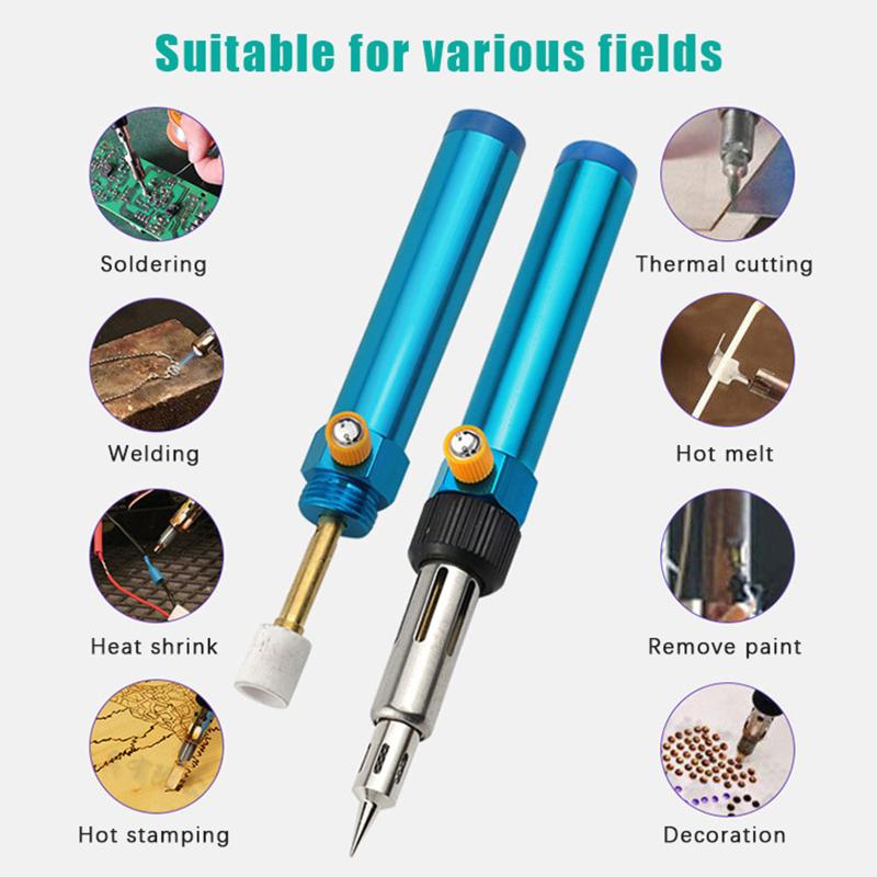 Handy Gas Soldering Pen Soldering Iron For Precise Welding And Heat Shrink For DIY Repairing With Changeable Tips 210~450°C