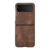 Applicable To The New Samsung Flip4 5G Mobile Phone Case Galaxyfold4 Retro Mobile Phone Leather Case Folding Mobile Phone Case