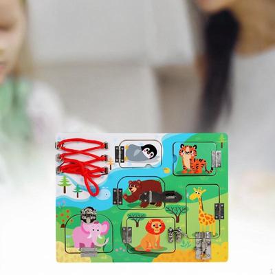 Interactive Learning Board for Kids with Wooden Latches And Sensory Features