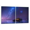 2x GLASS PROTECTIVE PLATE FOR STOVE 40x52 SKY