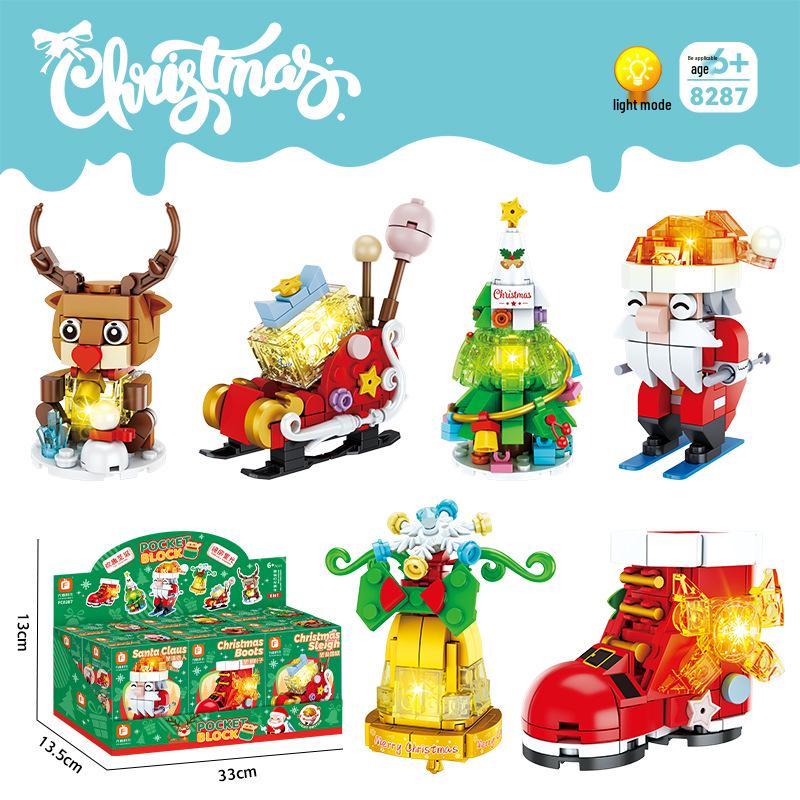 Lele Brothers Christmas Tree Building Blocks for Kids - Educational Toy Set