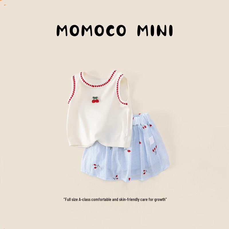 MOMOCO Girls  Sweet Pastoral Summer Outfit Set 90
