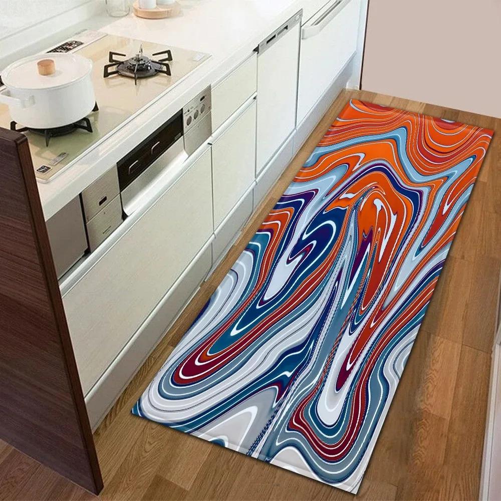 Oil Painting Graffiti Pattern Home Kitchen Floor Mat Door Front Decoration Floor Mat