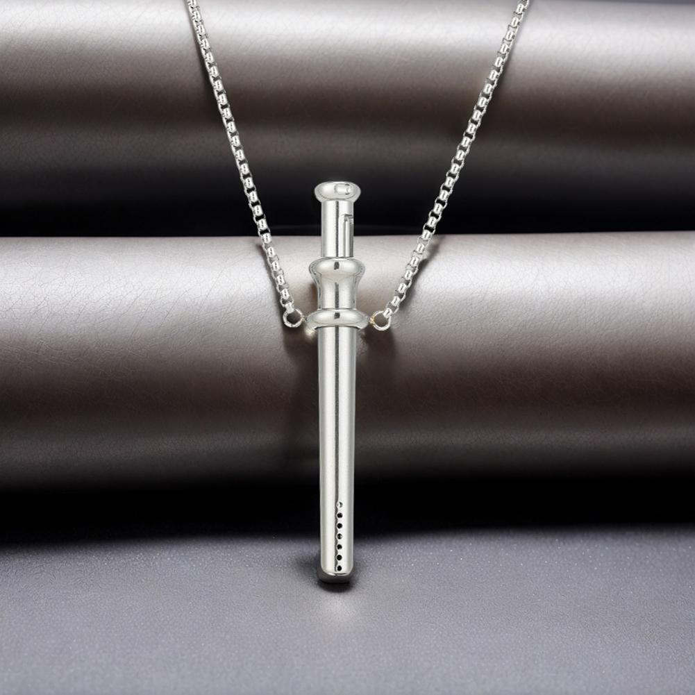 Breathing Resistance Whistle Necklace Meditation Whistle Necklace Mindful Breathing Necklace for Anxiety & Stress Relief