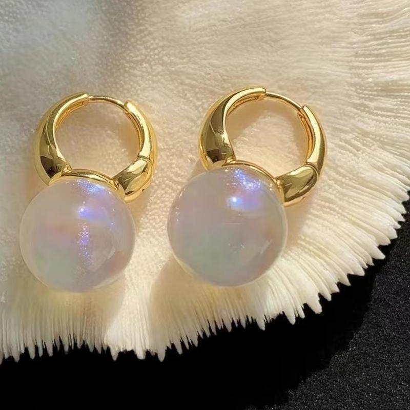 2024 High-End Pearl Stud Earrings with Diamond Tassels: Elegant Women's Pure Silver