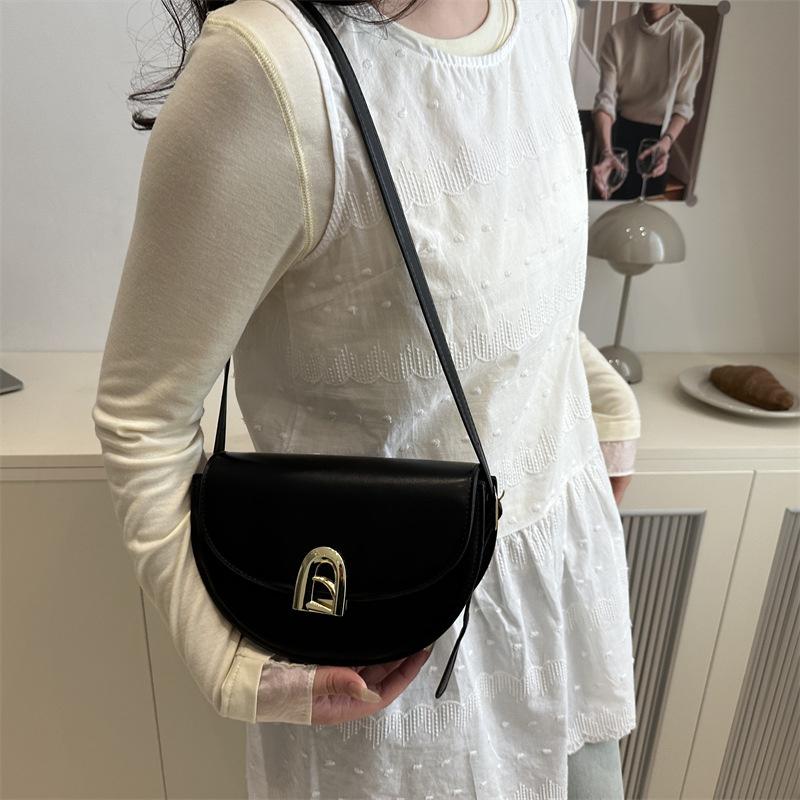 Retro Commuting Handbag Women High-end Saddle Bags Casual Versatile Single Shoulder Crossbody Bag For Daily Use CLE