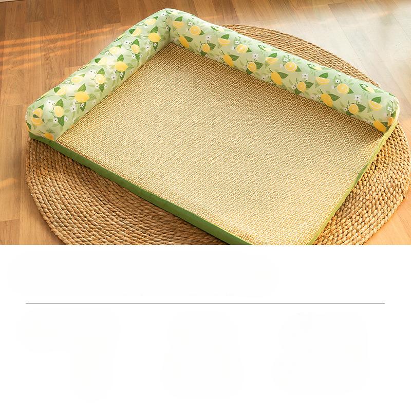 Pet House Summer L-shaped Enclosure Mat Kennel Cool Breathable Small and Medium-sized Dog Bed Cat Summer Cat Mat