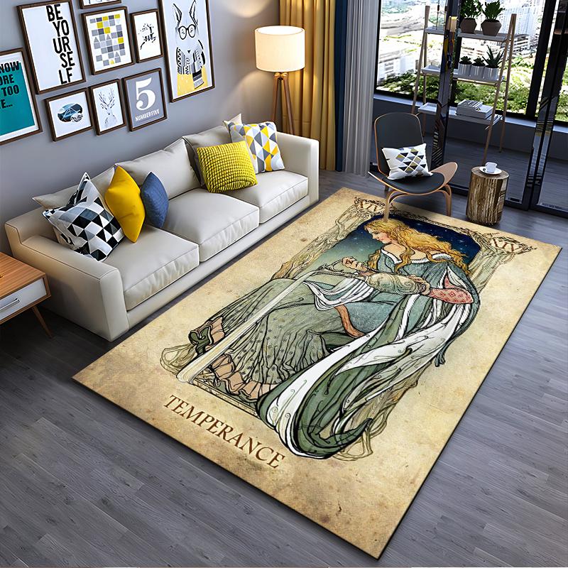 

Meditative Woman Holding a Vessel Suitable for use as an anti-slip game mat for living room and bedroom sofas 40x60cm( 15x23in )