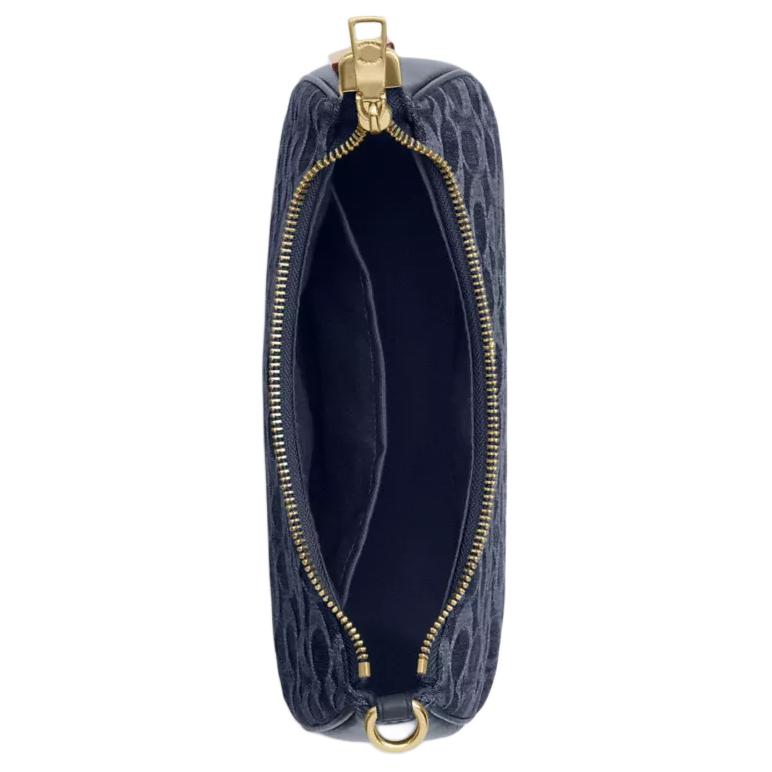 Coach Teri 24 Fascino Logo Classico Tracolla Decorativa Rimovibile Chiusura Superiore con Zip Borsa a Tracolla in Tela e Pelle Media CDQ56-IMTYV