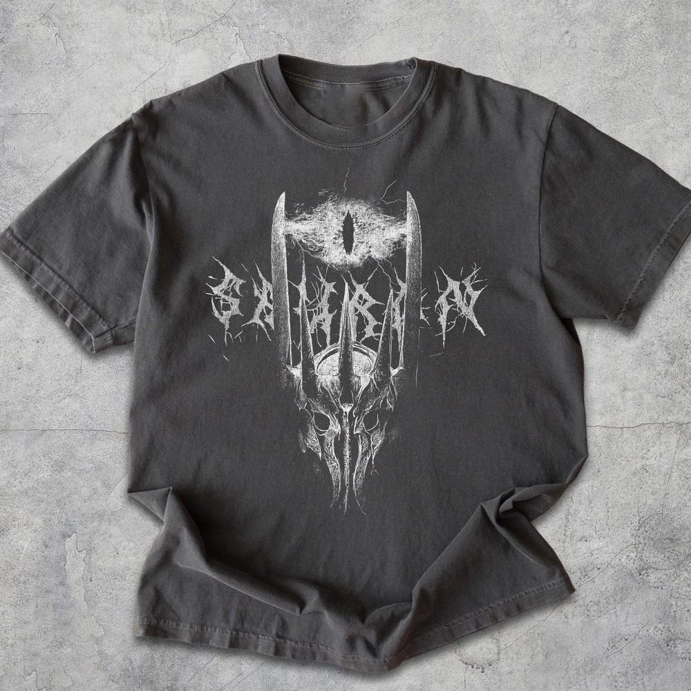 

Sauron Shirt, Vintage Dark Lord Tee, Distressed Middle Earth Retro Villain Shirt Unisex T-Shirt L