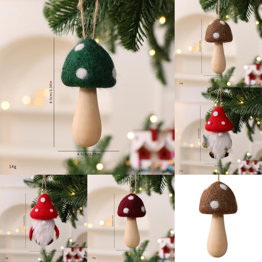 Christmas Gnome Hanging Decoration Mushroom Elf For Holiday Decor