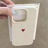 Semplice Custodia Rossa a Forma di Cuore d'Amore in Morbido TPU per iPhone 17 Air 16 14 13 12 11 Pro Max 7 8 Plus Cover per iPhone 16E 15 Pro Custodie