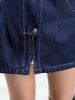 Real Shot Women's A-line Denim Windbreaker, Trendy Autumn-Winter Korean-Style, Mid-Length Plus Size, 36366