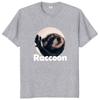 Dancing Raccoon T Shirt Retro Funny Raccoons Dance Meme Geek Gift Tee Tops Casual Cotton Soft Unisex  T-shirts EU Size