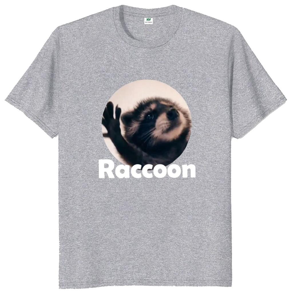Dancing Raccoon T Shirt Retro Funny Raccoons Dance Meme Geek Gift Tee Tops Casual Cotton Soft Unisex T-shirts EU Size