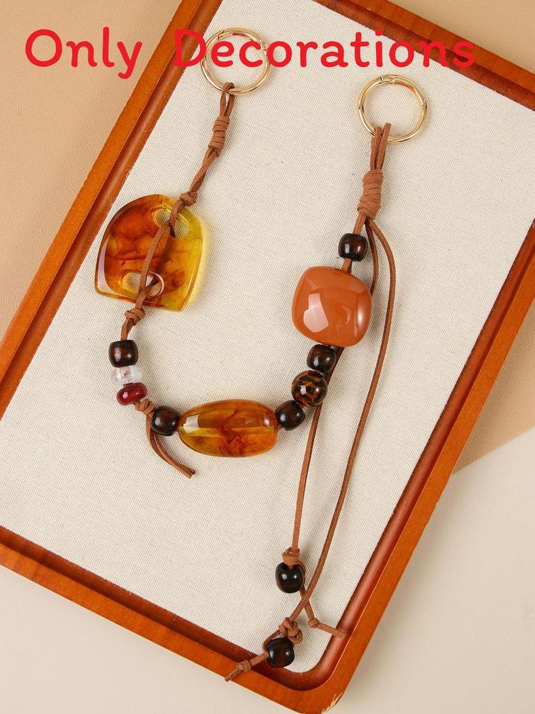 Resin Pendant Bag Charm With Handcrafted Tassels For Fashion Accessories