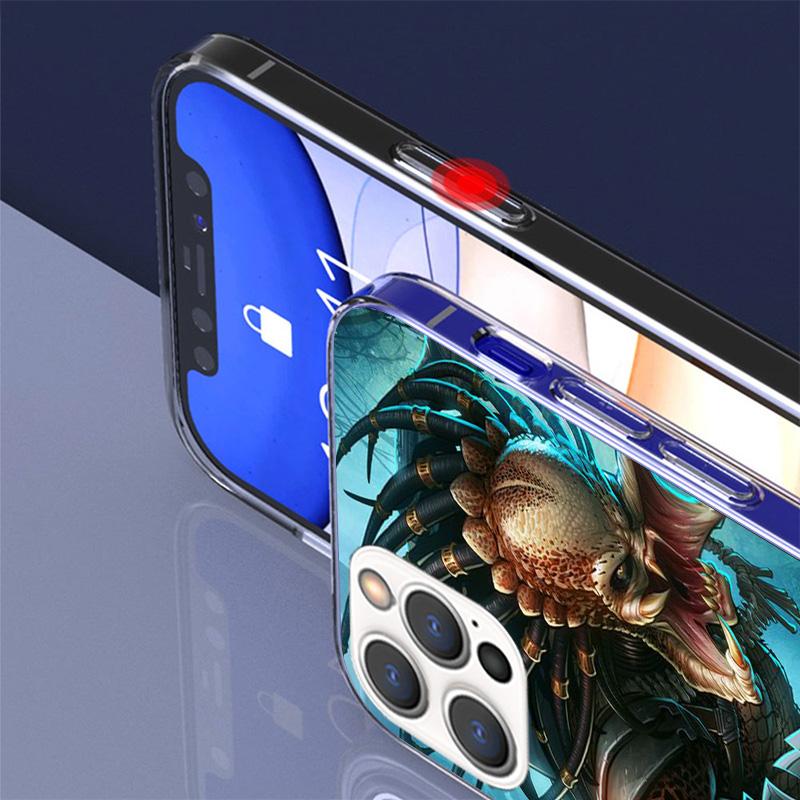 Alien Vs Predator Painted Phone Case For iPhone 17 Air 16 Pro Max 16E 15 + 14 Plus 11 12 13 Mini 7 8 SE Gift Print Cover Fundas