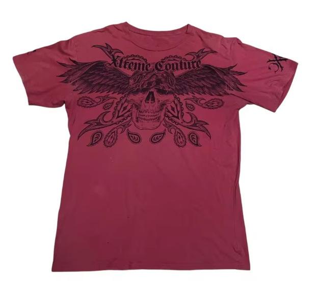 Cross-border new gothic unisex T-shirt top, short-sleeve T-shirt, Y2K trendy brand skull top, short-sleeve