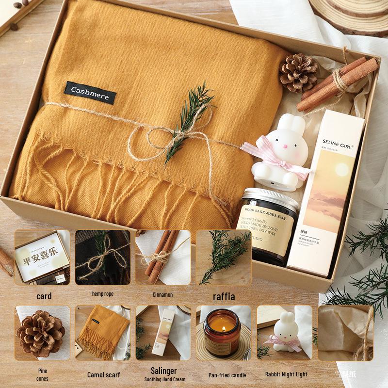 

Подарочная коробка с высококачественным осенне-зимним шарфом для девочек – Идеально для Рождества и Дней рождения 33*27*8 cm