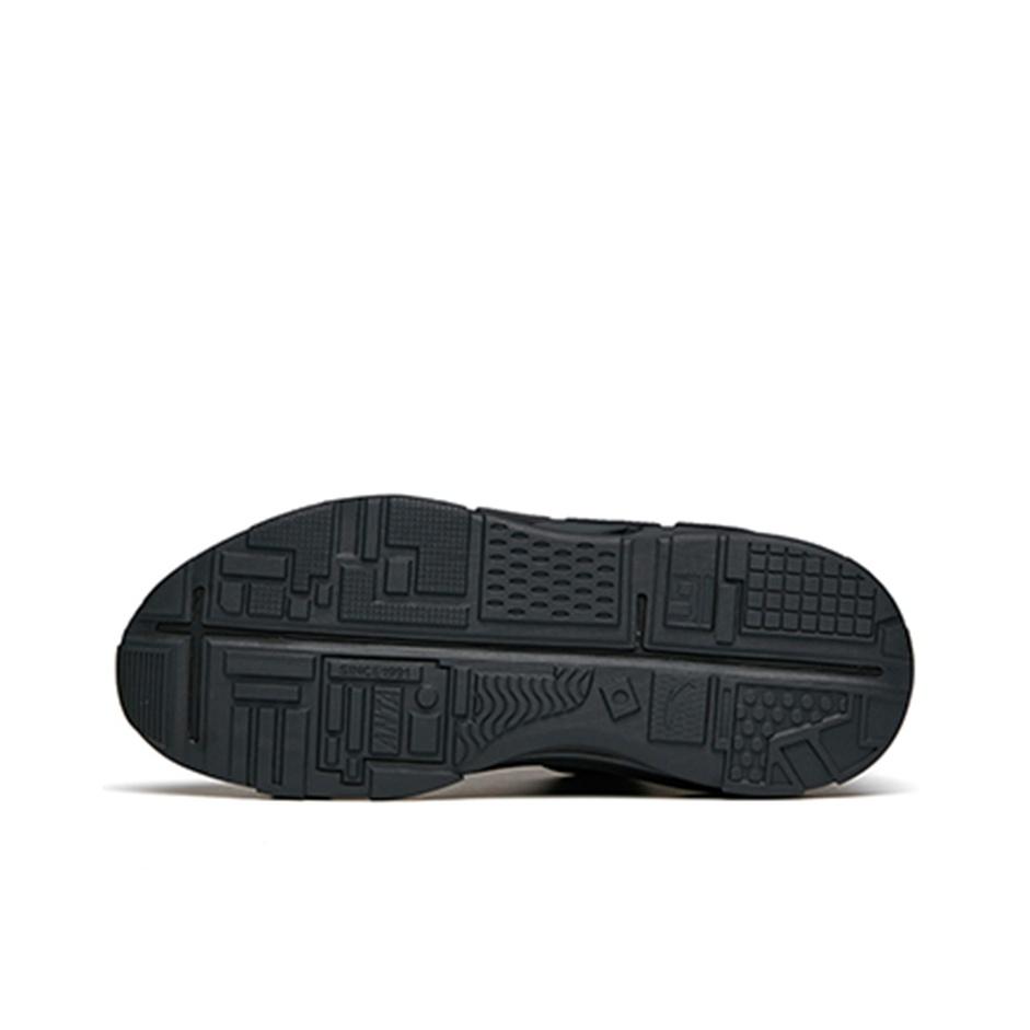 Anta At91 Tessuto Pelle Sintetica Assorbimento degli Urti Antiscivolo Resistente all'Usura Scarpe da Corsa Basse Scarpe da Corsa da Donna Nere 122148851-2