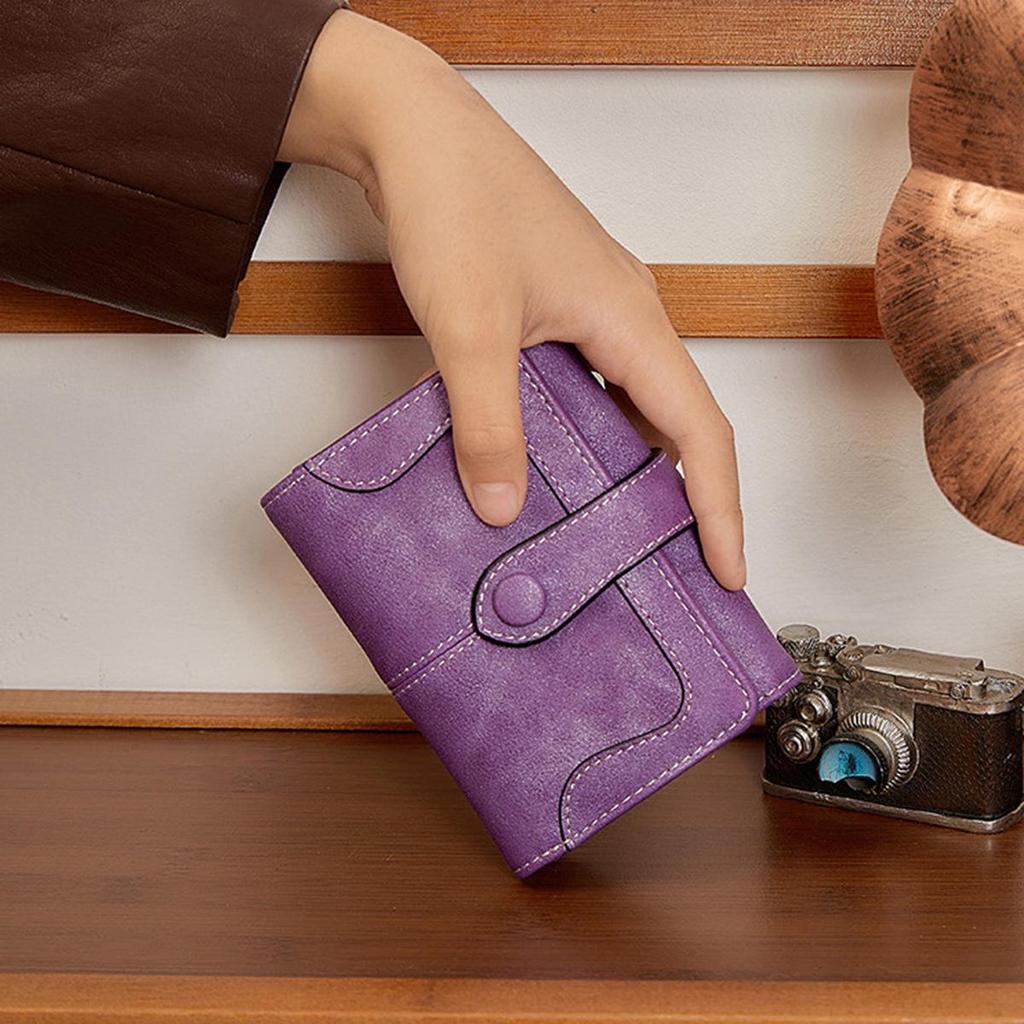 Women's Retro Large Capacity Multi-Card Slot Folding Clutch Wallet