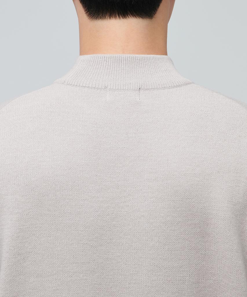 MUSINSA STANDARD Minimal Mock Neck Knit [Mushroom]