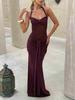 2026 Elegantes Falten-Spaghetti-Träger-Abendkleid für Damen
