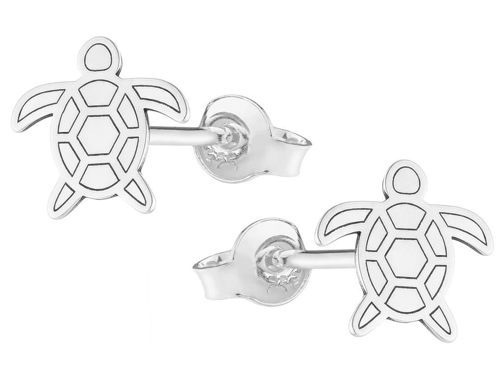 Silver Flower Earrings with Cubic Zirconia Women' Rhodium-Plated Flower Studs Silver