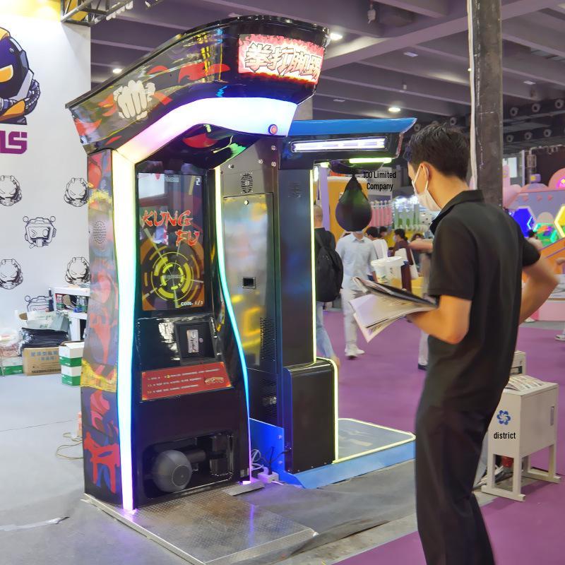 Arcade Dragon Fist Coin-Operated Boxing Machine: Stress Relief & Warm-Up Game