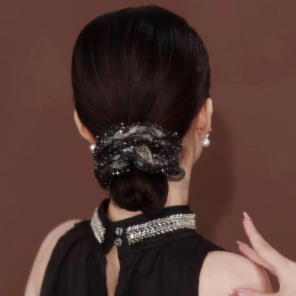 Gypsophila Organza Hairband - Large Flower Ponytail Tie