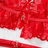 European, American and Dongfeng Sexy Seduction Lace Embroidery Sexy Underwear Red Suspender Sex Bra Underwear Set