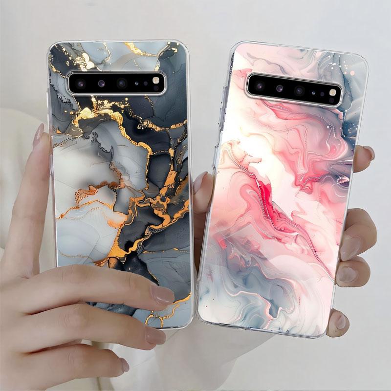 For Samsung S10 Plus S10 5G4G S10E Case Transparent Cover For Samsung Galaxy S10+ Marble Clear Soft Silicone Phone Case Fundas
