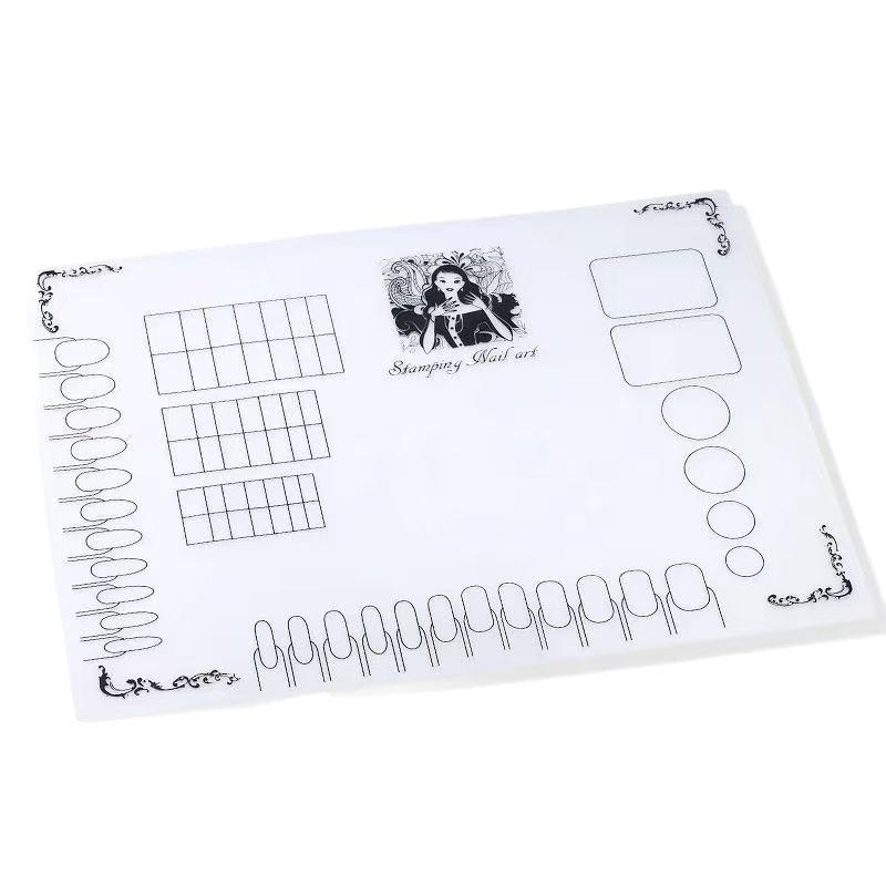Professionelles Silikon-Matten-Set für Nagelkunst, Stamping und Nagellack-Übungen