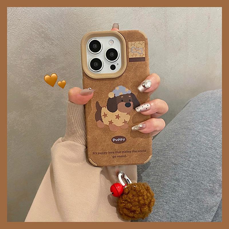Autumn and Winter Cute West Highland Dachshund with Skin Texture for IPhone16pro Mobile Phone Case for Apple 15 Protective Case