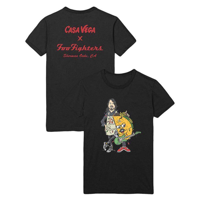 Fit The American Veteran Rock Band Foo Fighters Released A Flaming Fighter Jet Punkstyle Mens Tshirt in 1994