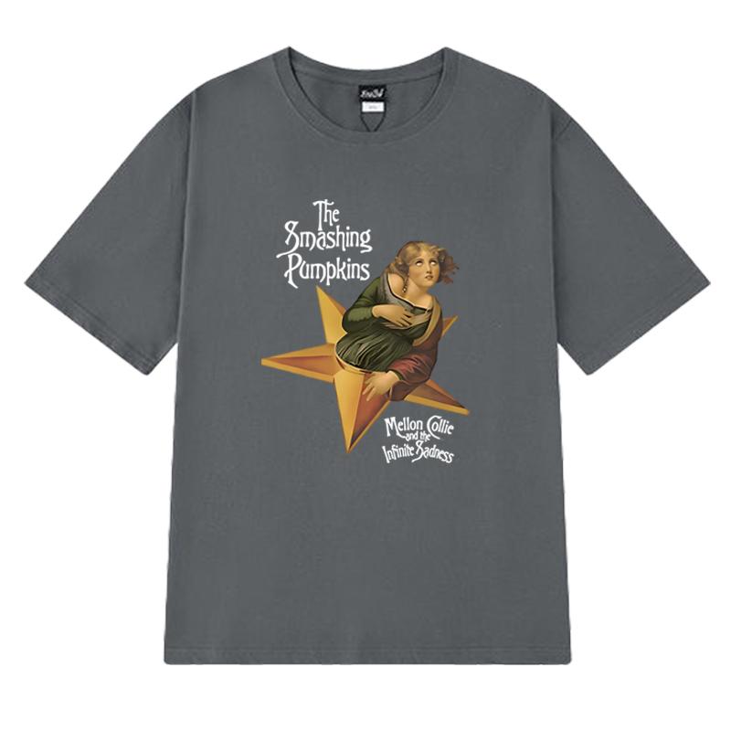 90S Album Mellon Collie and The Infinite Sadness T shirts Men Women The Smashing Pumpkins short sleeve T-shirt Unisex Cotton Top
