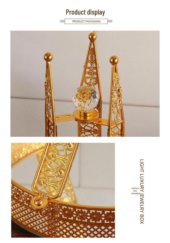 Middle East Golden Basket Incense Burner Set: 5-Piece Arabic & Southeast Asian Wedding Home Decoration