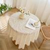 1pc French Pastoral Style Hollow White Lace Tablecloth Picnic Photo Background Cloth Coffee Table Dessert Table Decoration