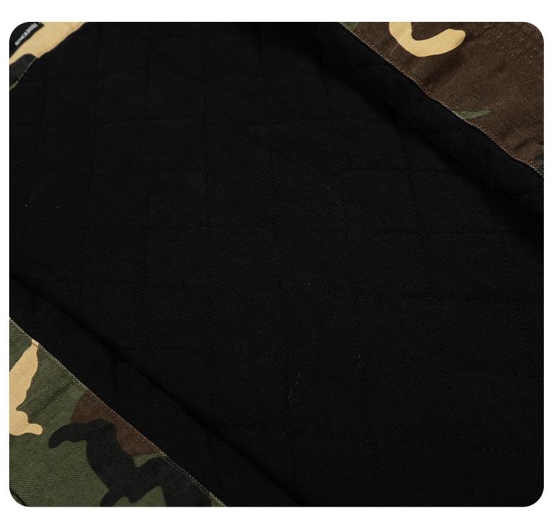 11KN Unisex Retro Camouflage Military Workwear Jacket: Slimming, Short, Wide Shoulder, Loose Fit Streetwear.