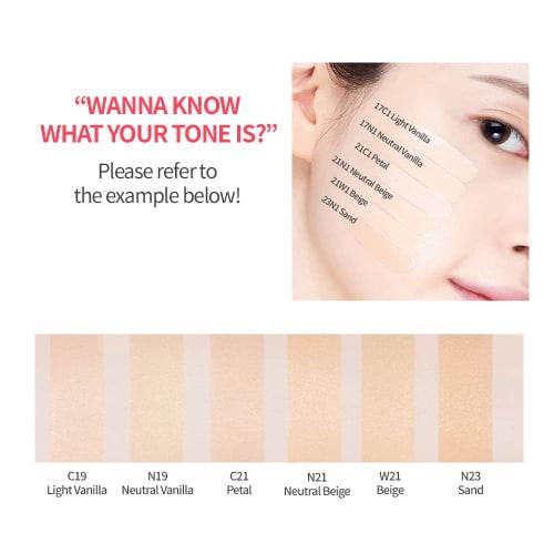 ETUDE Double Lasting Cushion Glow Neutral Vanilla Foundation 1 piece (x 1)